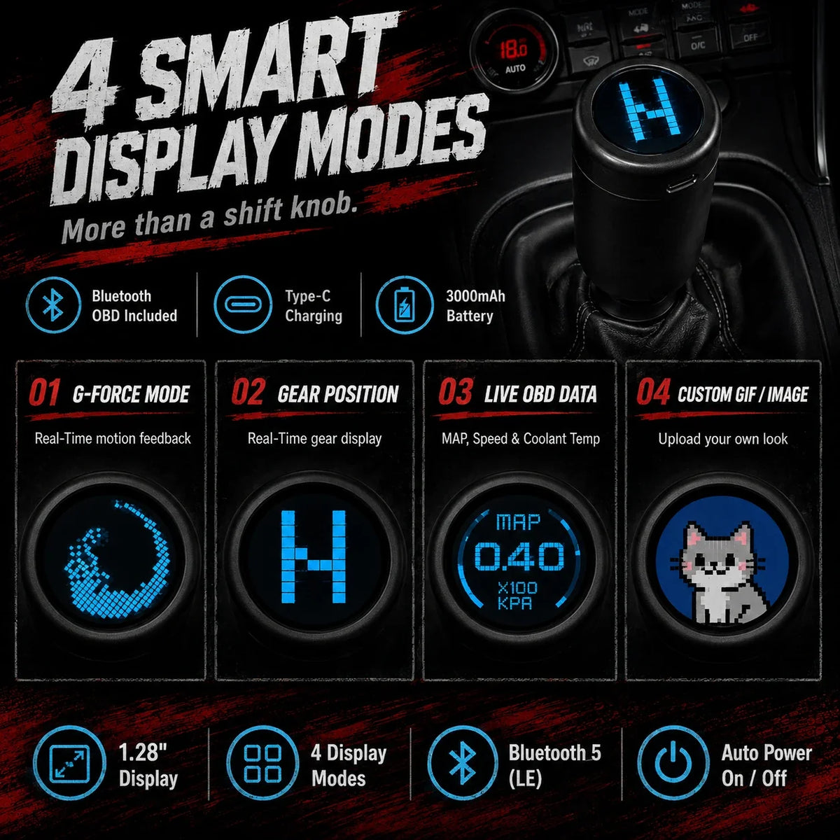 S3 Smart OBD Shift Knob
