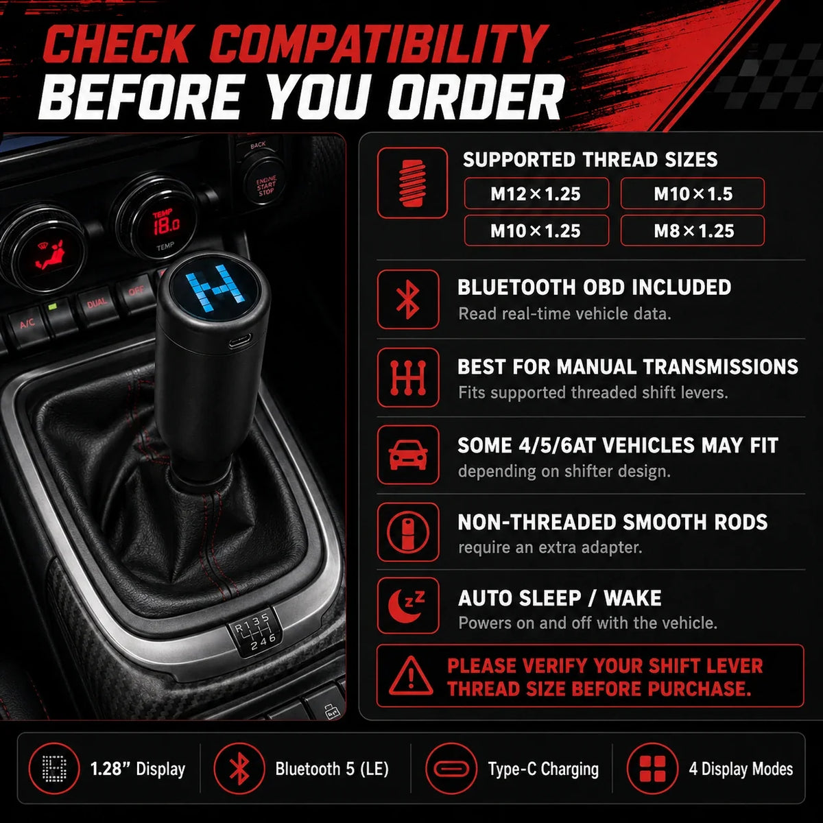 S3 Smart OBD Shift Knob