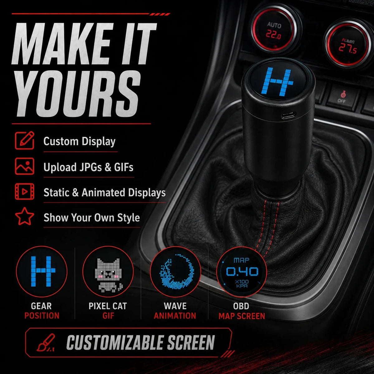 S3 Smart OBD Shift Knob