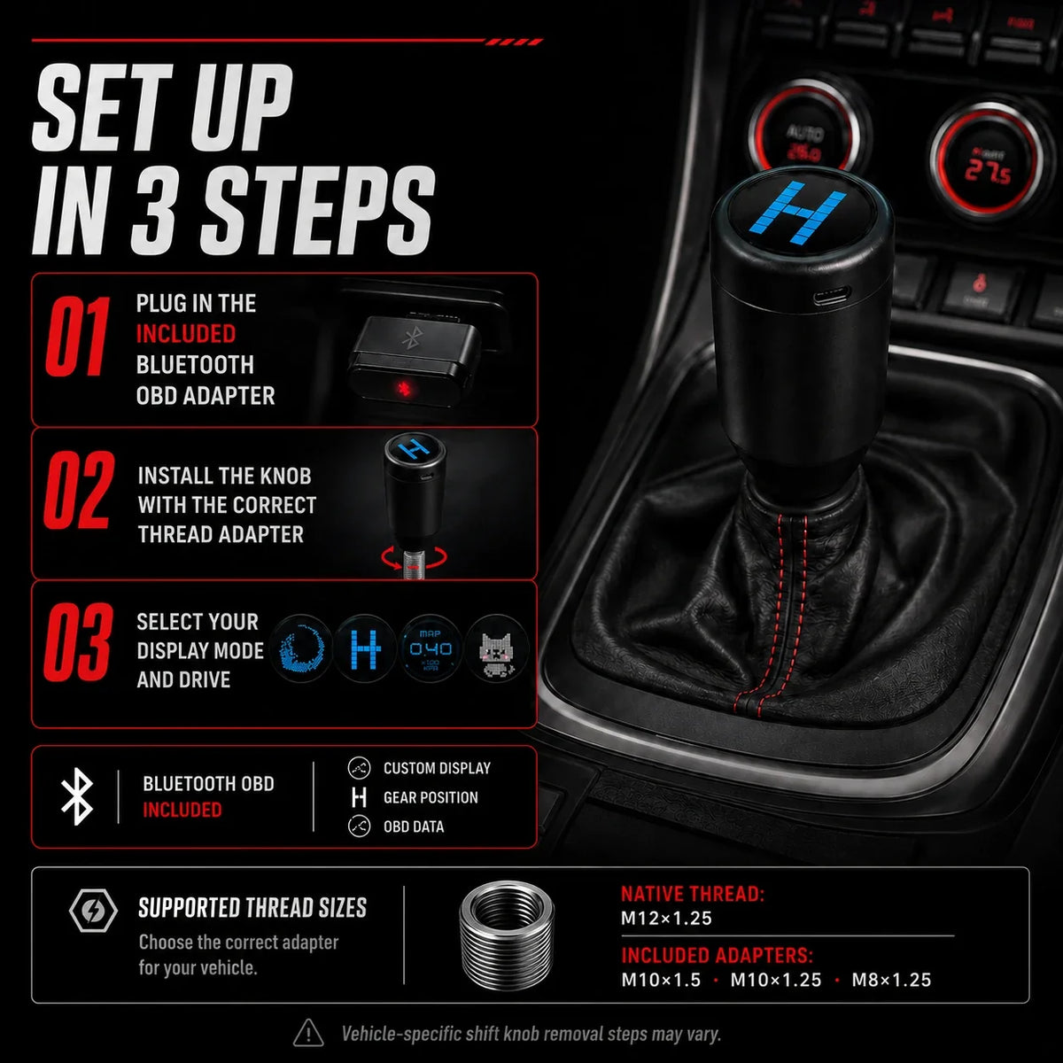 S3 Smart OBD Shift Knob